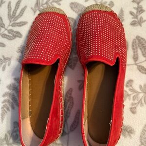Covington Red Studded Espadrilles